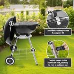 18-Inch Portable Charcoal Kettle Grill with Wheels