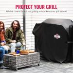 Heavy-Duty Waterproof BBQ Grill Cover - Black
