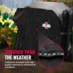 Heavy-Duty Waterproof BBQ Grill Cover - Black