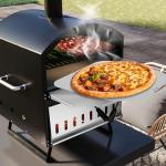 Giantex Portable Wood Fired Pizza Oven with Stone