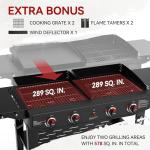 Royal Gourmet 4 Burner Propane Grill and Griddle