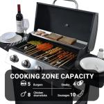 Endark 4-Burner Cast Iron BBQ Grill