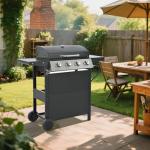 Endark 4-Burner Cast Iron BBQ Grill