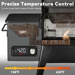 Vertical Electric Pellet Smoker with Meat Probe & Cover