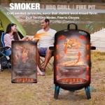 GriliFE 16" Charcoal Smoker and Grill Combo