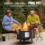 GriliFE 16" Charcoal Smoker and Grill Combo