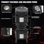 GriliFE 16" Charcoal Smoker and Grill Combo
