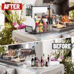 Outdoor Grill Caddy with Paper Towel and Plate Holders