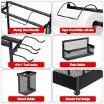 Outdoor Grill Caddy with Paper Towel and Plate Holders