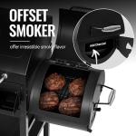 2-Burner Gas and Charcoal Combo Grill with Smoker