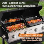 5-Burner Propane Grill and Griddle Combo
