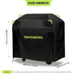 TOPCROWN Waterproof Grill Cover for 45"-75" Grills