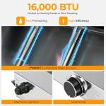 R.W.FLAME 2-Burner Propane Gas Grill, 16000 BTU