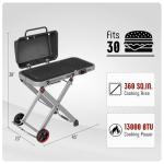 Feasto Portable Propane Grill with Folding Cart