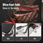 Feasto Portable Propane Grill with Folding Cart