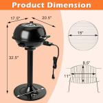 ORALNER Electric BBQ Grill with Stand & Warming Rack