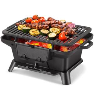Portable Mini Hibachi Charcoal Grill for Outdoor Use