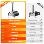 Portable Multi-Fuel Outdoor Pizza Oven, 12