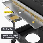 R.W.FLAME 3-Burner Propane Gas Grill with Side Burner