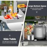 R.W.FLAME 3-Burner Propane Gas Grill with Side Burner