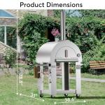Empava Wood Fired Pizza Oven with Wheels