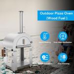 Empava Wood Fired Pizza Oven with Wheels