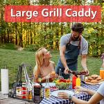 Outdoor Picnic BBQ Utensil Caddy with Hooks