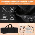 BBQ Tool Storage Bag with Pockets, Black