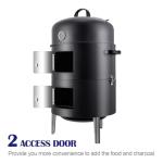 Realcook Vertical Charcoal Smoker and Grill Combo