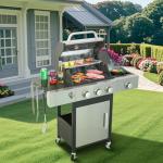3-Burner Propane BBQ Grill with Side Burner