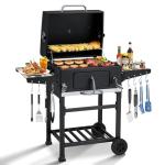 Small Charcoal Grill with Folding Side Table