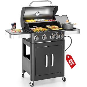 2-in-1 Propane BBQ Grill and Flat Top Griddle
