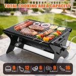 QuliMetal Foldable Portable Camping Grill with Carry Bag