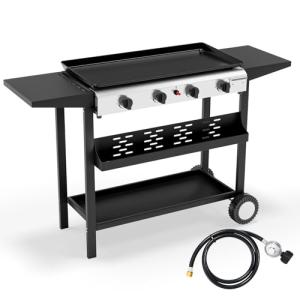 Bonnlo Portable 4 Burner Propane Griddle Grill