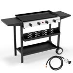 Bonnlo Portable 4 Burner Propane Griddle Grill