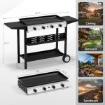 Bonnlo Portable 4 Burner Propane Griddle Grill