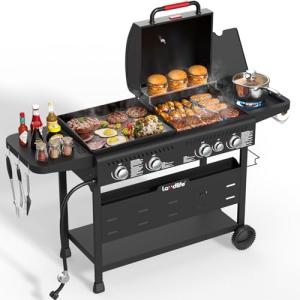 Laudlife 5-Burner Propane Grill with Griddle