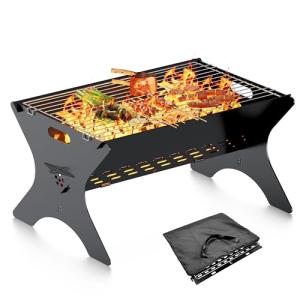 Portable Folding Charcoal Grill for Camping and Picnics