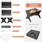 Portable Folding Charcoal Grill for Camping and Picnics