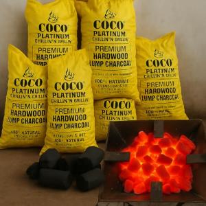 Coco Platinum 100% Natural Hardwood Lump Charcoal 45LB