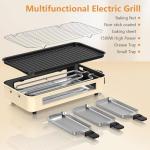 1500W Smokeless Indoor Electric Grill with Griddle