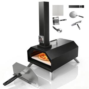 Portable 12" Wood Pellet Pizza Oven for Outdoor Fun