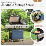 Sophia & William 4-Burner Gas BBQ Grill, Blue