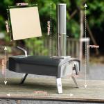 Mimiuo 12" Portable Charcoal Pizza Oven for Outdoors