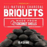 FOGO All-Natural Coconut Shell Charcoal Briquettes 15 lb
