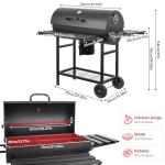 Large Charcoal Grill Barrel for Outdoor Cooking