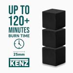 KENZ 100% Natural Coconut Charcoal Briquettes, 72 Cubes