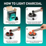 KENZ 100% Natural Coconut Charcoal Briquettes, 72 Cubes