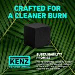 KENZ 100% Natural Coconut Charcoal Briquettes, 72 Cubes