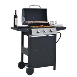 Endark 3-Burner Propane Gas Grill with Side Shelf